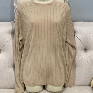 Robert Barakett 1960’s unisex 70% silk 30% cotton vintage sweater beige fits M-L
